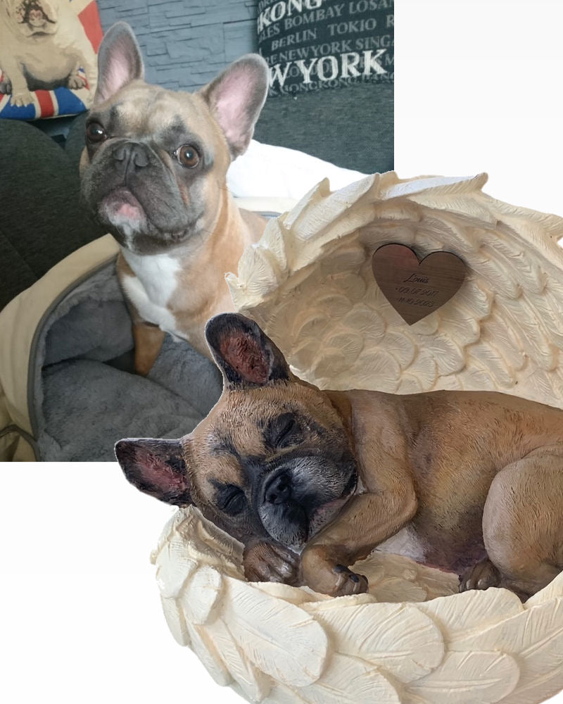 Monello® Hundeurne Französische Bulldogge bemalt nach Foto