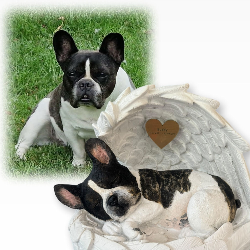 Monello® Hundeurne Französische Bulldogge bemalt nach Foto