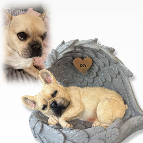 Monello® Hundeurne Französische Bulldogge bemalt nach Foto