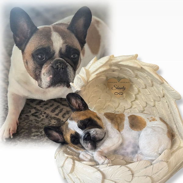 Monello® Hundeurne Französische Bulldogge bemalt nach Foto