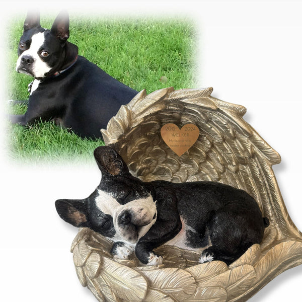 Monello® Hundeurne Französische Bulldogge bemalt nach Foto