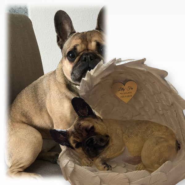 Monello® Hundeurne Französische Bulldogge bemalt nach Foto
