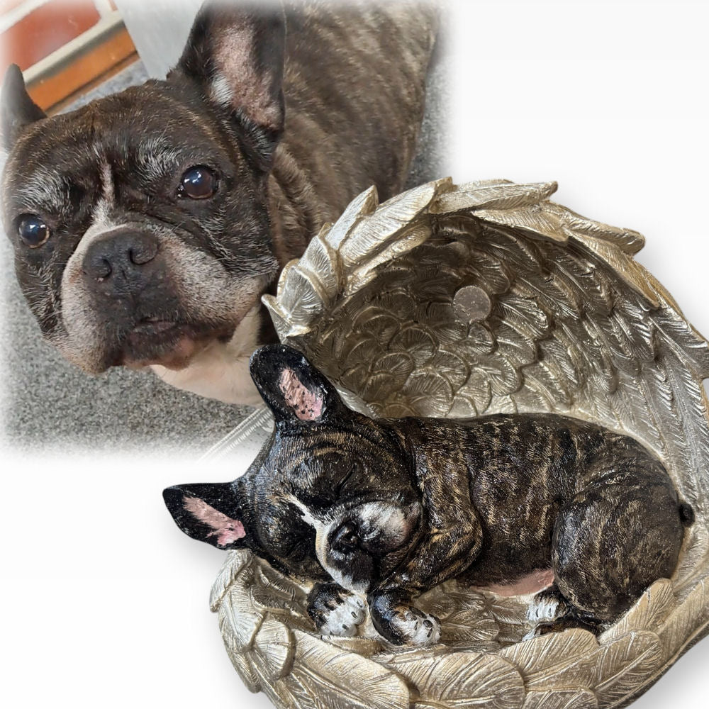 Monello® Hundeurne Französische Bulldogge bemalt nach Foto