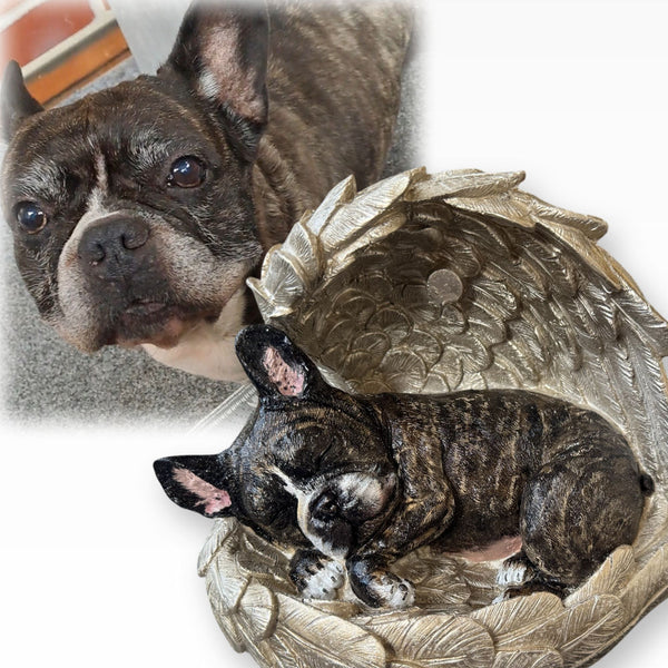 Monello® Hundeurne Französische Bulldogge bemalt nach Foto
