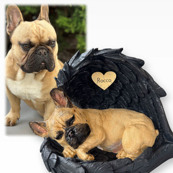 Monello® Hundeurne Französische Bulldogge bemalt nach Foto