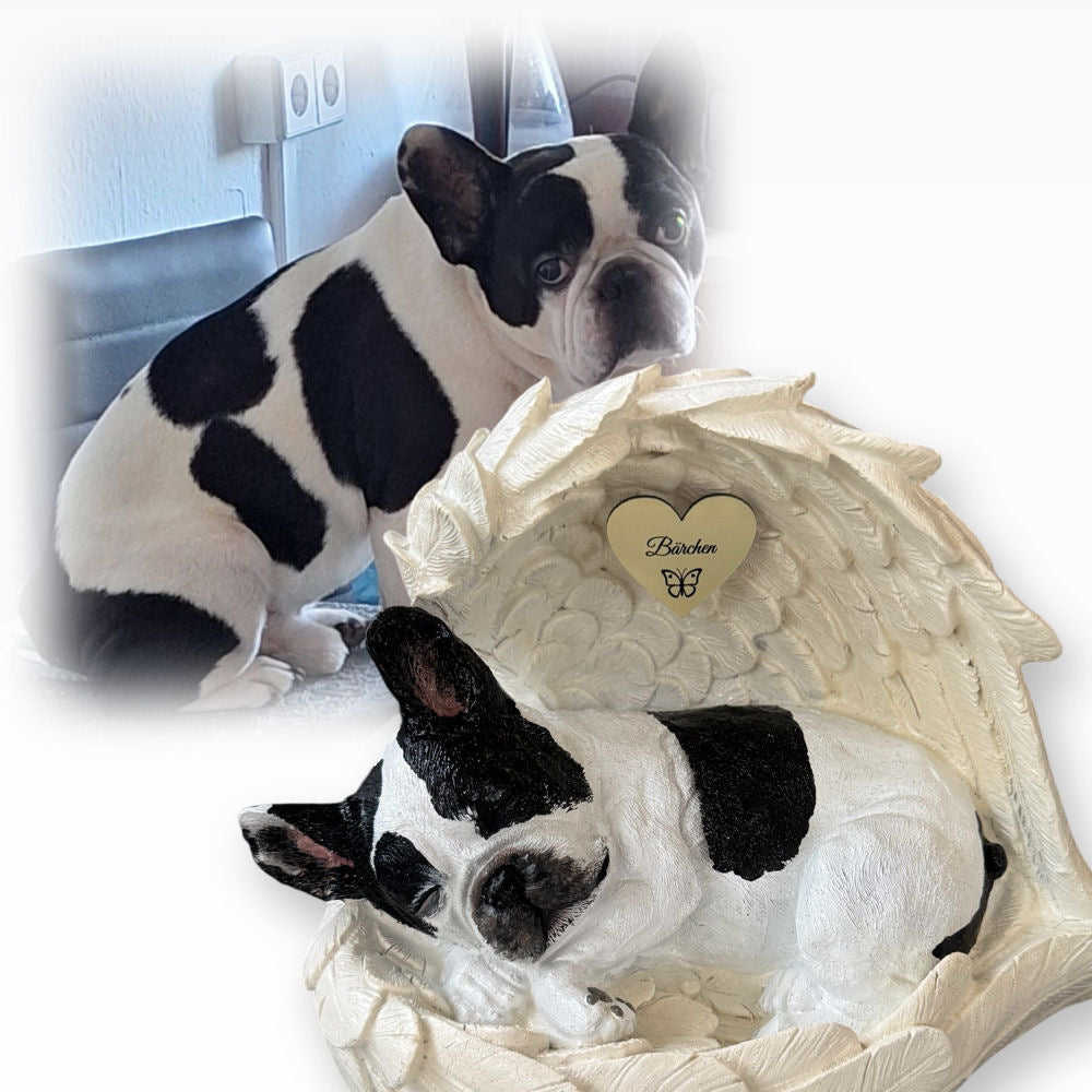Monello® Hundeurne Französische Bulldogge bemalt nach Foto