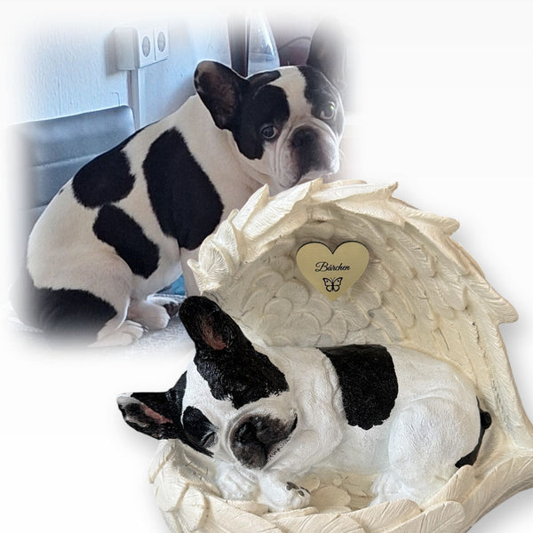 Monello® Hundeurne Französische Bulldogge bemalt nach Foto