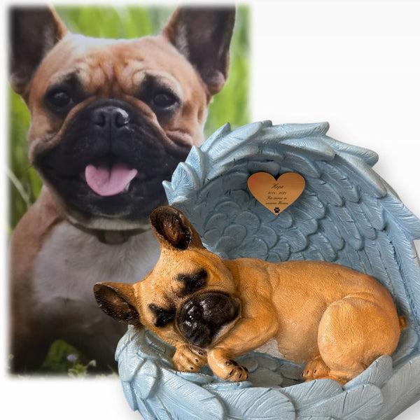 Monello® Hundeurne Französische Bulldogge bemalt nach Foto