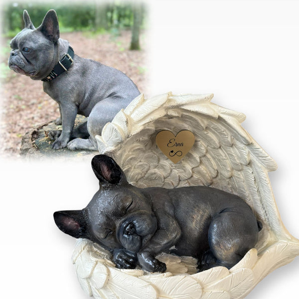 Monello® Hundeurne Französische Bulldogge bemalt nach Foto