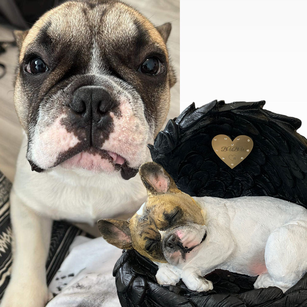 Monello® Hundeurne Französische Bulldogge bemalt nach Foto
