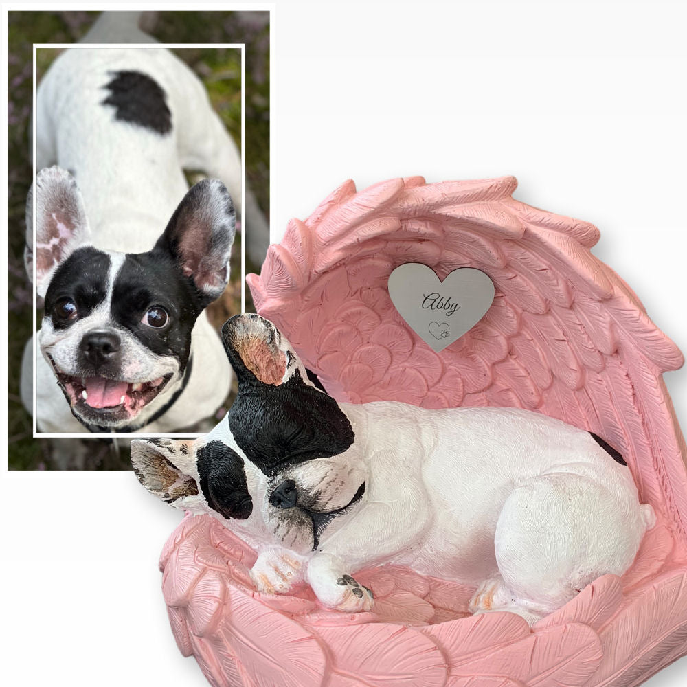 Monello® Hundeurne Französische Bulldogge bemalt nach Foto