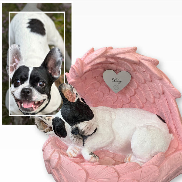 Monello® Hundeurne Französische Bulldogge bemalt nach Foto