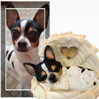 Monello® Portrait Chihuahua in Engelsflügel bemalt nach Fotovorlage