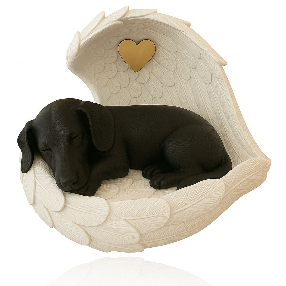 Monello® Hundeurne Deluxe Dackel in Engelsflügel