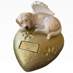 Monello® Hundeurne Hund auf Herz bemalt nach Fotovorlage