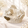 Monello® Hundeurne im Korb mit Gravur