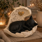 Monello® Katzenurne Deluxe Katze in Engelsflügeln mit Gravur