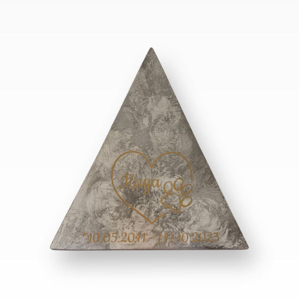 Heiso Tierurne Keramikurne Pyramide Strukturiert