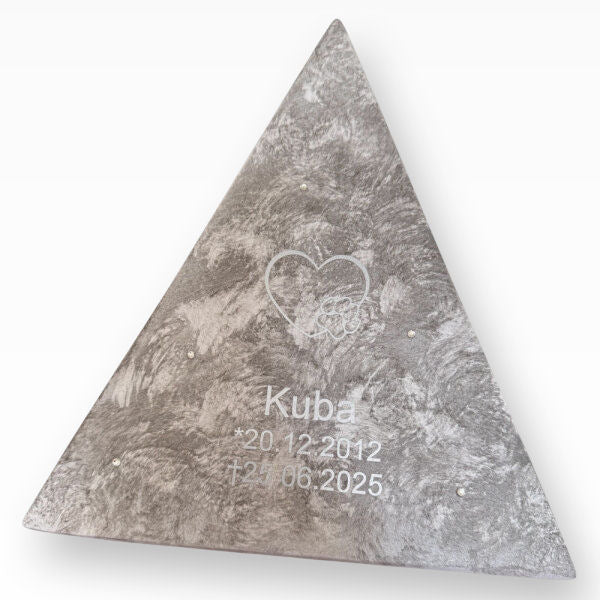 Heiso Tierurne Keramikurne Pyramide Strukturiert