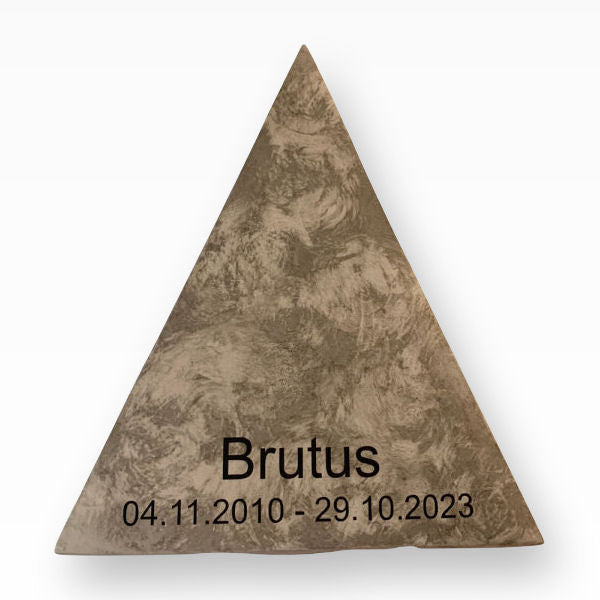 Heiso Tierurne Keramikurne Pyramide Strukturiert