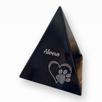 Heiso Tierurne Pyramide Elegance mit Kristallsteinchen Herz Pfote