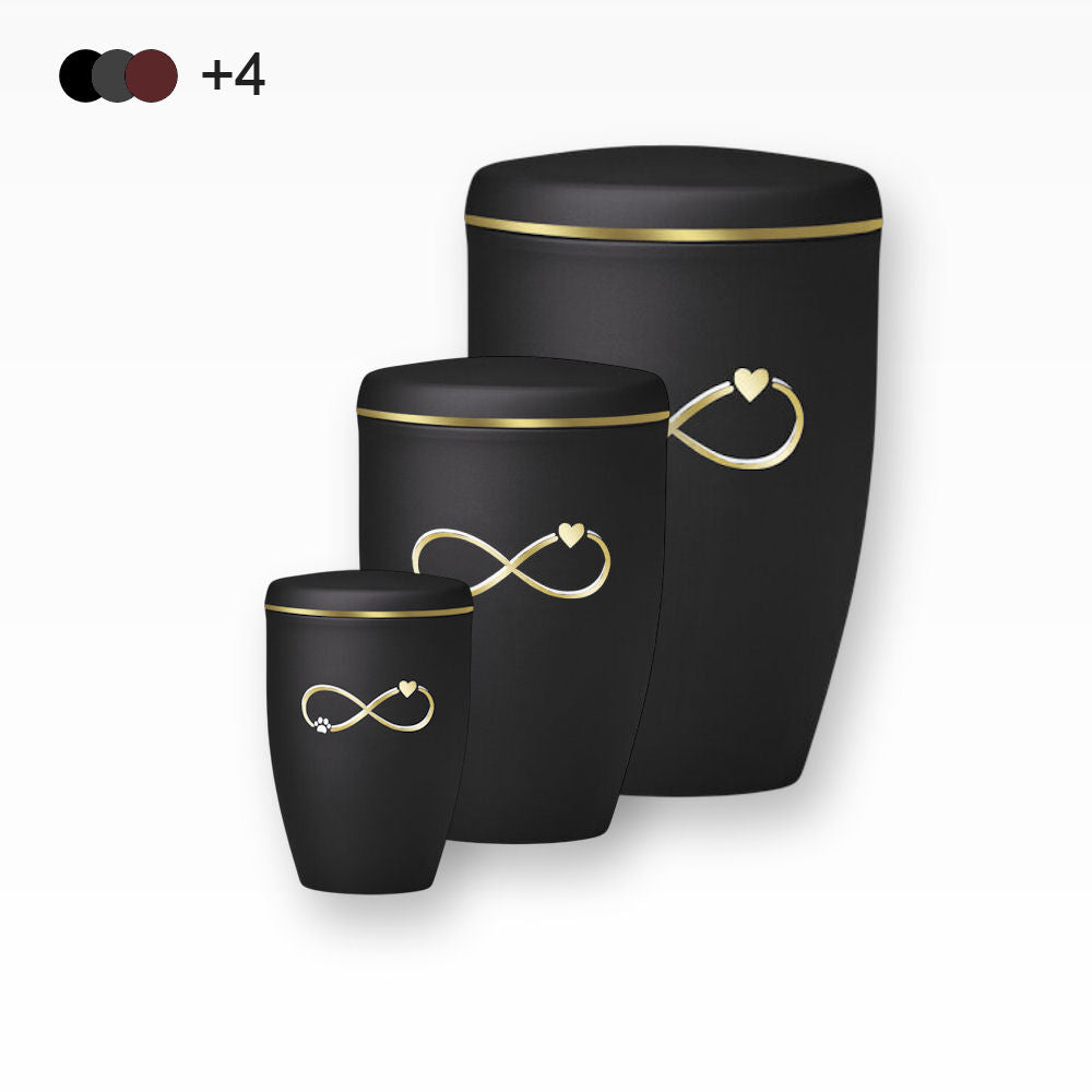 Heiso Tierurne Herz Pfote Unendlichkeit