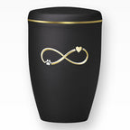 Heiso Tierurne Herz Pfote Unendlichkeit