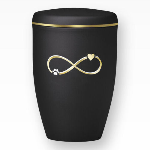 Heiso Tierurne Herz Pfote Unendlichkeit