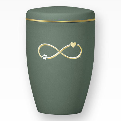 Heiso Tierurne Herz Pfote Unendlichkeit