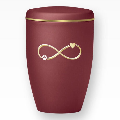 Heiso Tierurne Herz Pfote Unendlichkeit