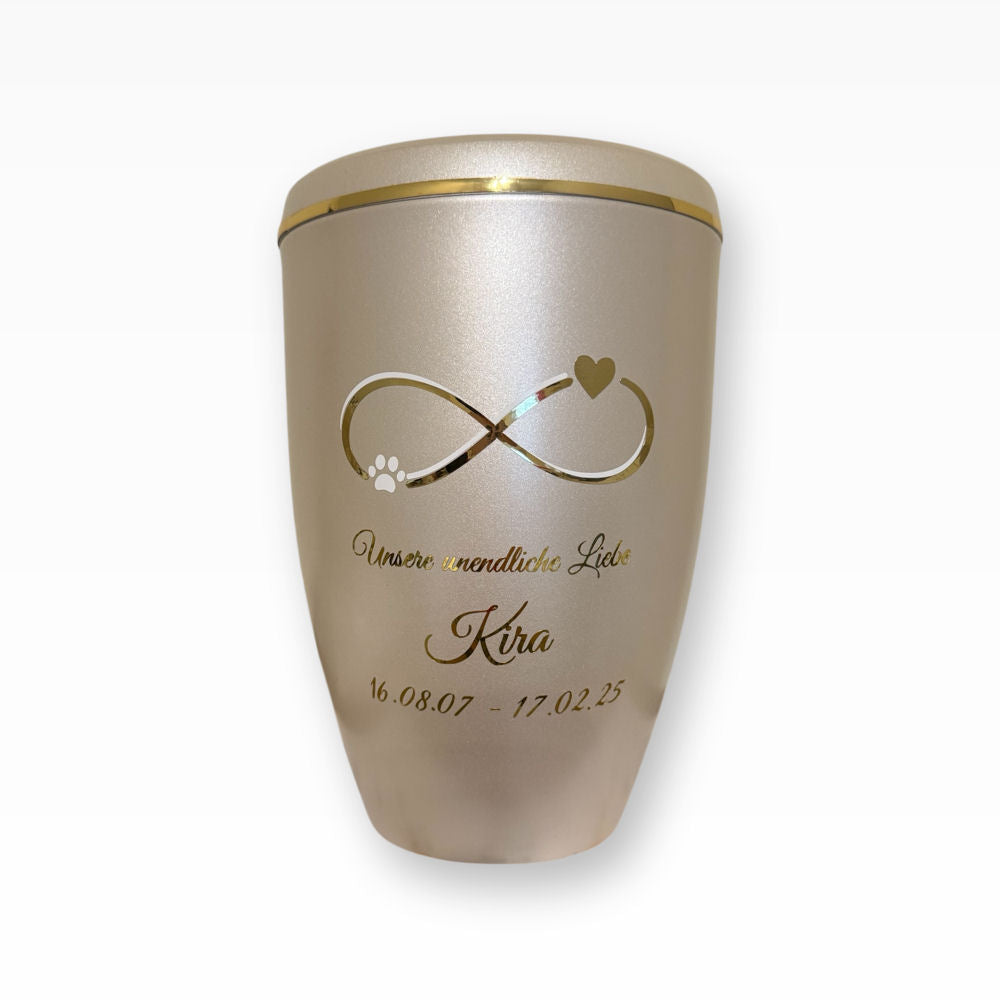 Heiso Tierurne Herz Pfote Unendlichkeit