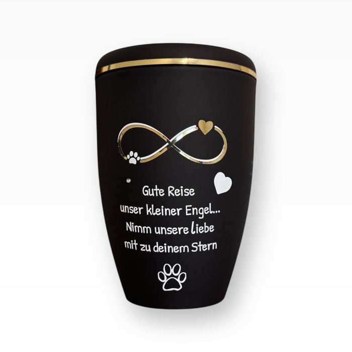 Heiso Tierurne Herz Pfote Unendlichkeit