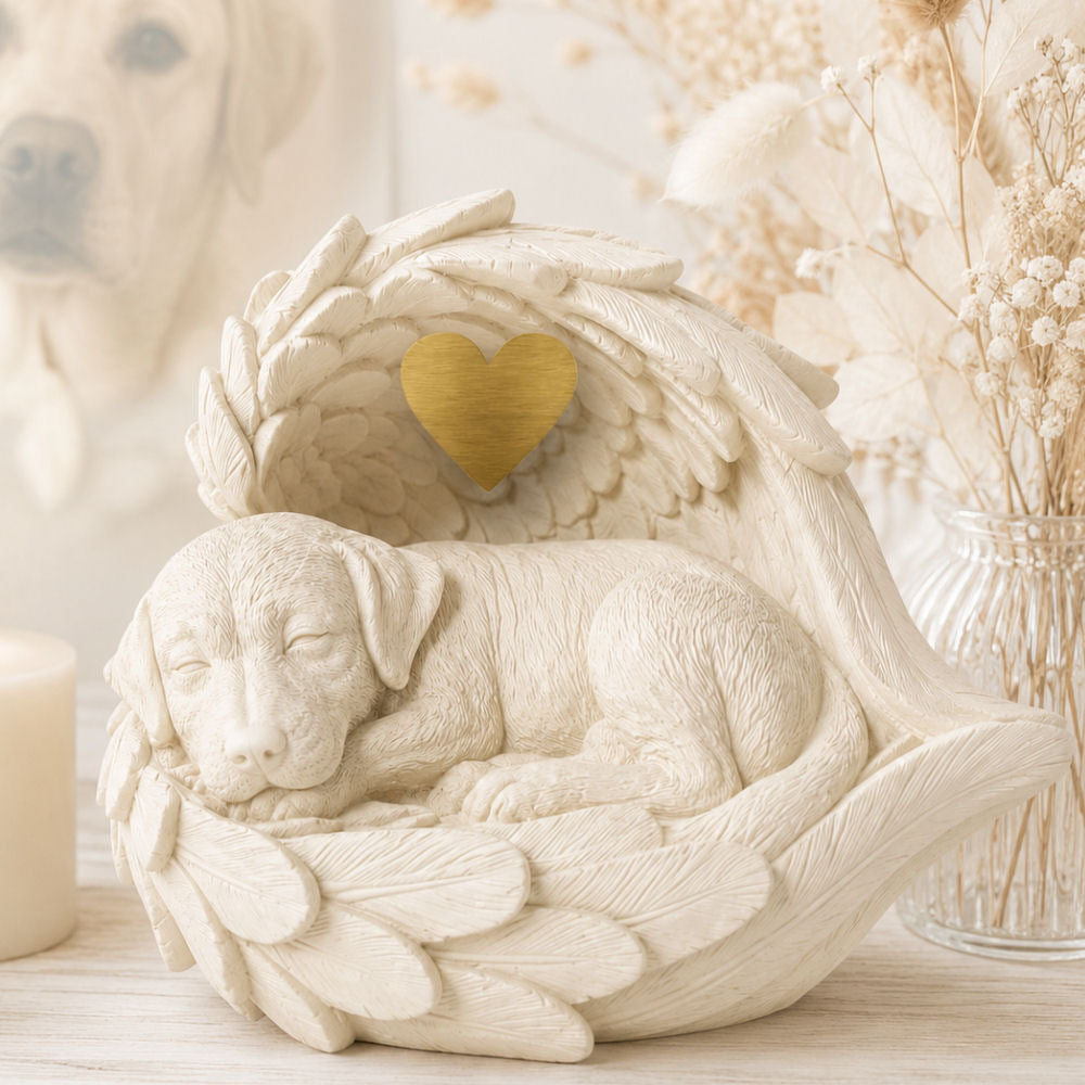 Monello® Hundeurne Hund in Engelsflügel Kurzhaarrassen
