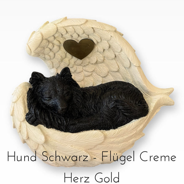 Monello® Hundeurne Deluxe für langes Fell mit Gravur