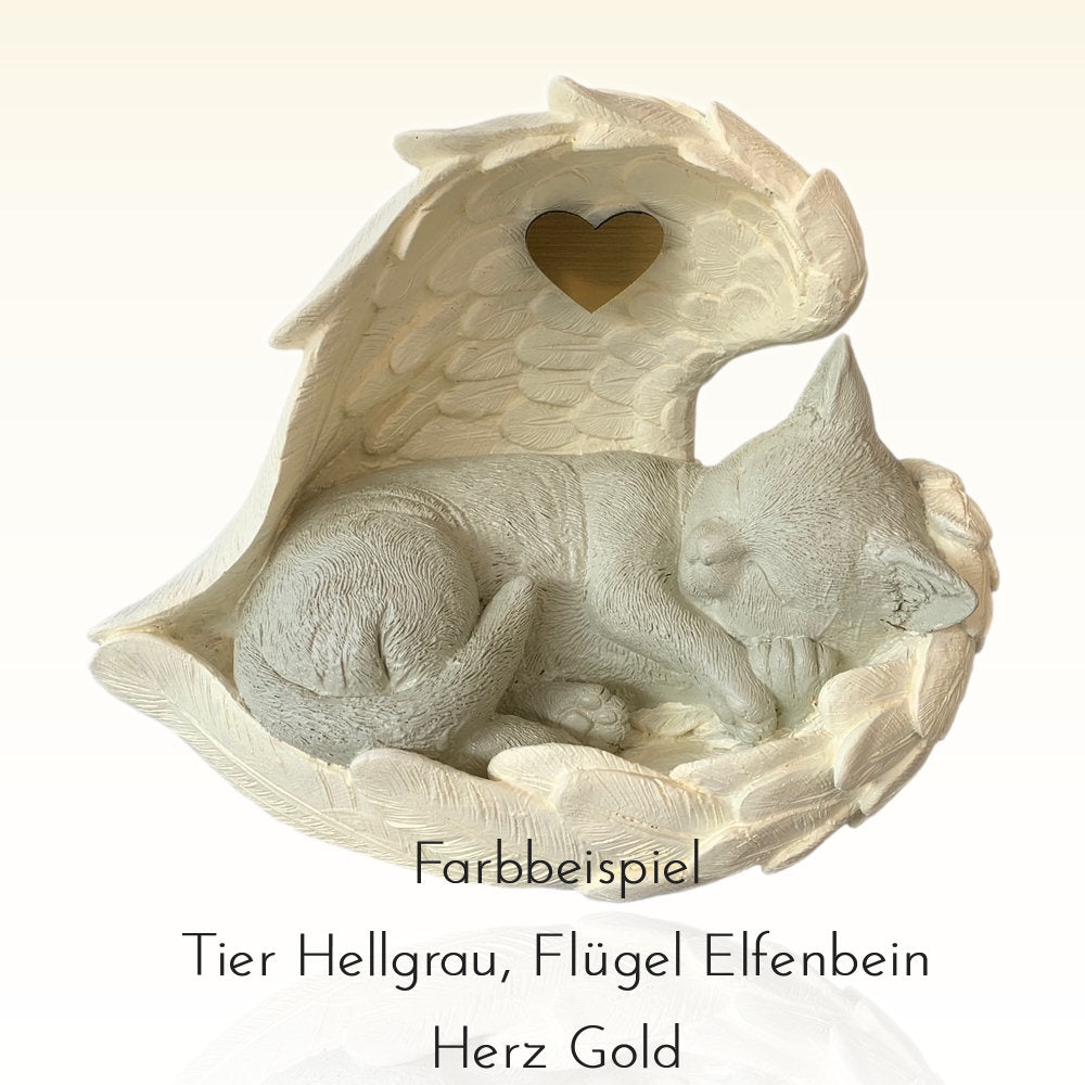 Monello® Katzenurne Deluxe Katze in Engelsflügel