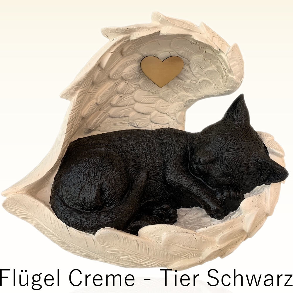 Monello® Katzenurne Deluxe Katze in Engelsflügel