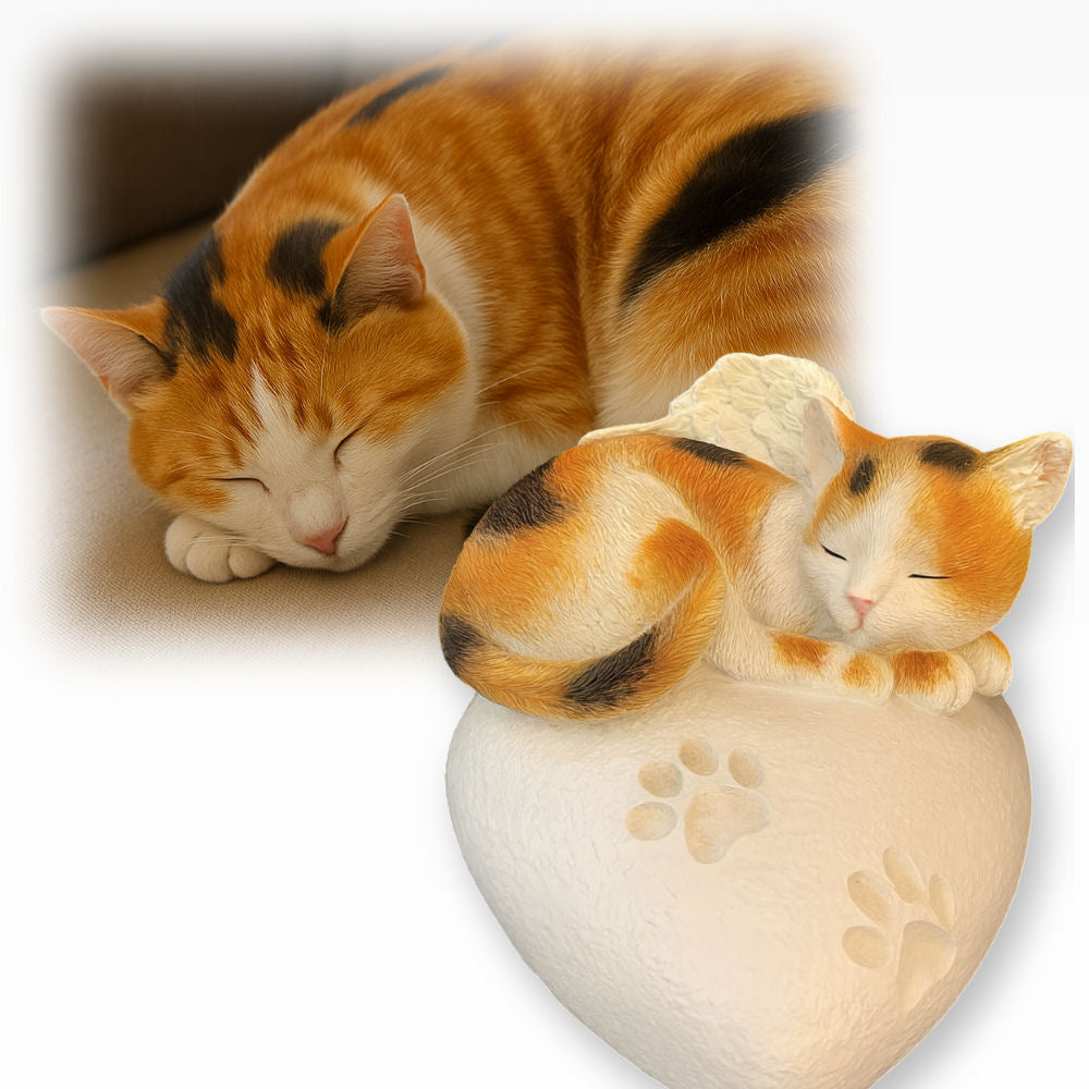 Monello® Katze auf Herz bemalt nach Fotovorlage