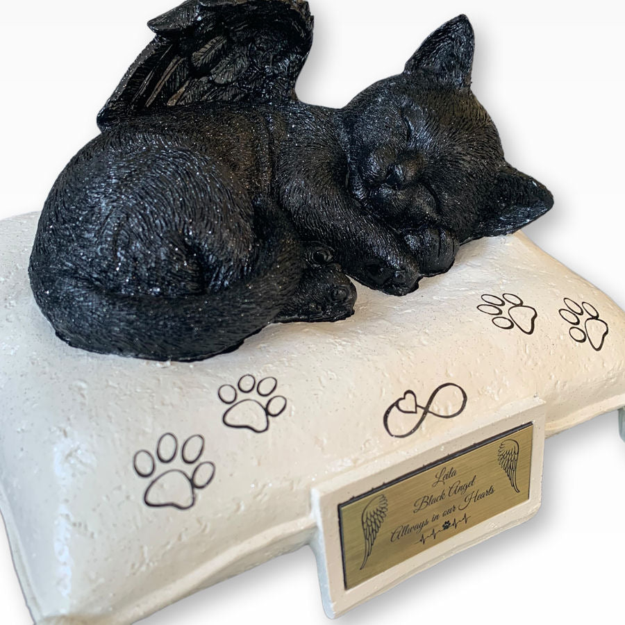 Monello® Katzenurne Deluxe Katze auf Kissen