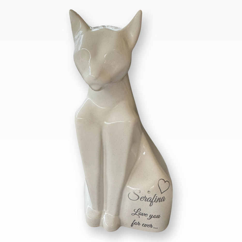 Katzenurne Keramik Katzenfigur sitzend