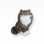 Katzenurne bemalt nach Fotovorlage Langhaar Katze