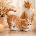 Katzenurne Spielende Katze aus Keramik bemalt nach Foto