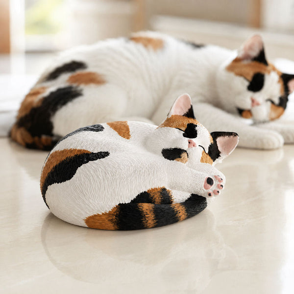 Katzenurne Kuschelnde Katze bemalt nach Foto
