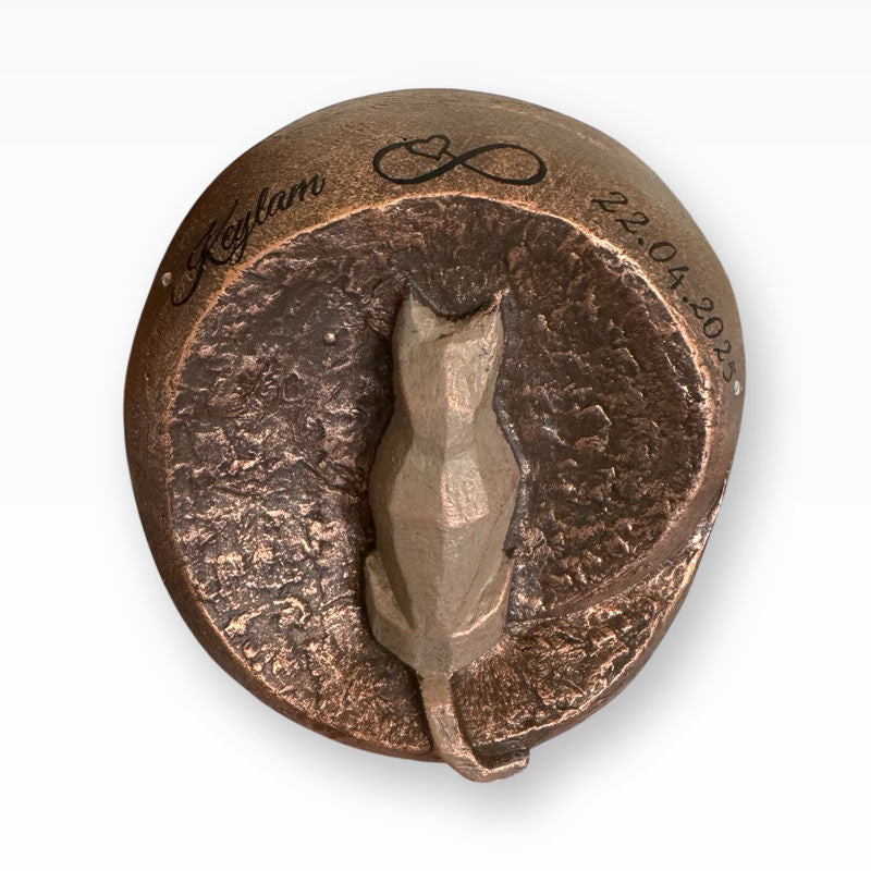 Katzenurne Keramik mit Katzensilhouette