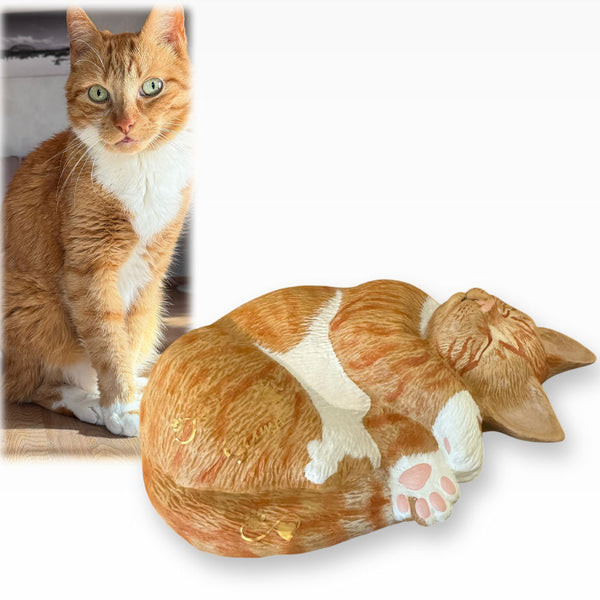 Katzenurne Kuschelnde Katze bemalt nach Foto