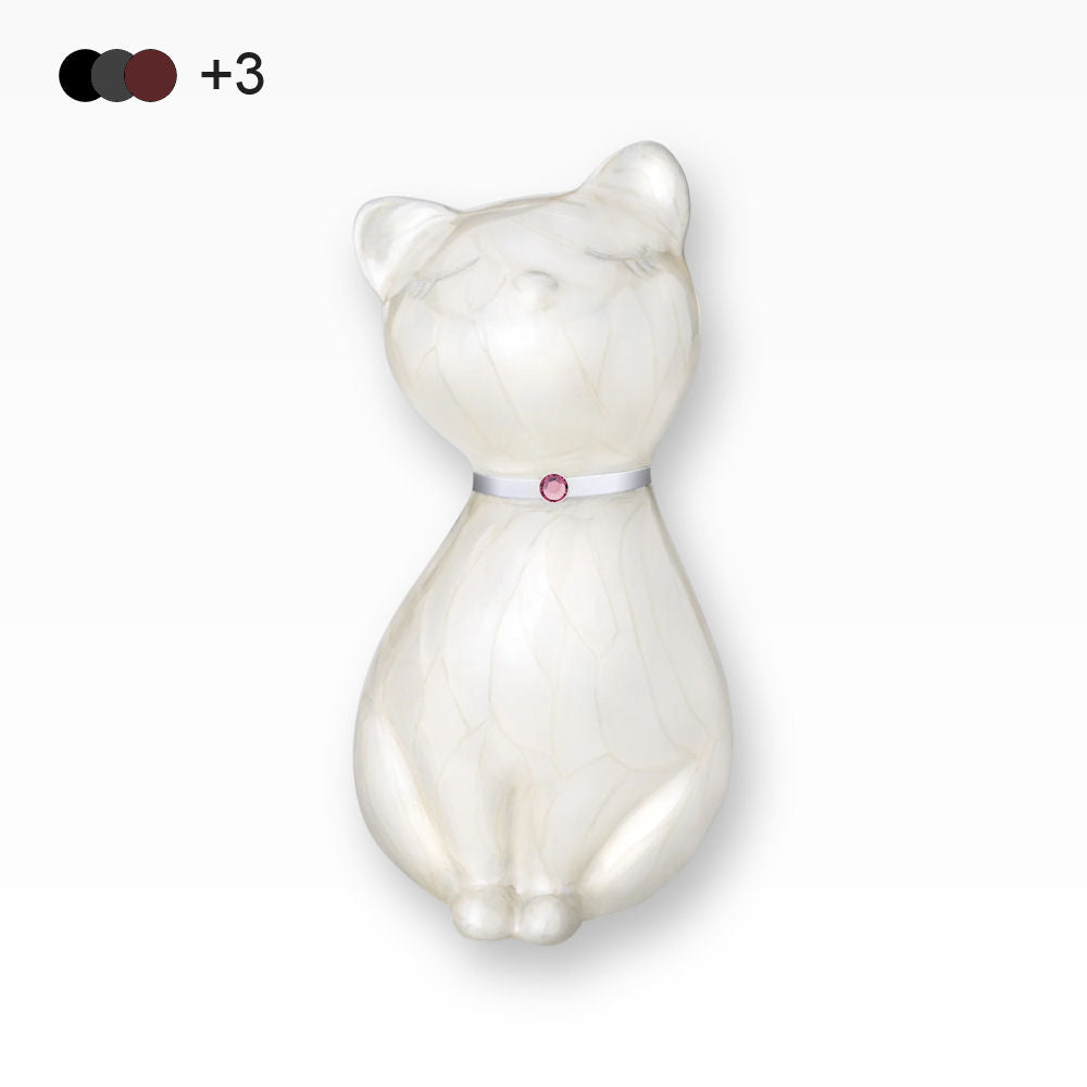 Loveurns Katzenurne Katzenfigur mit Kristall