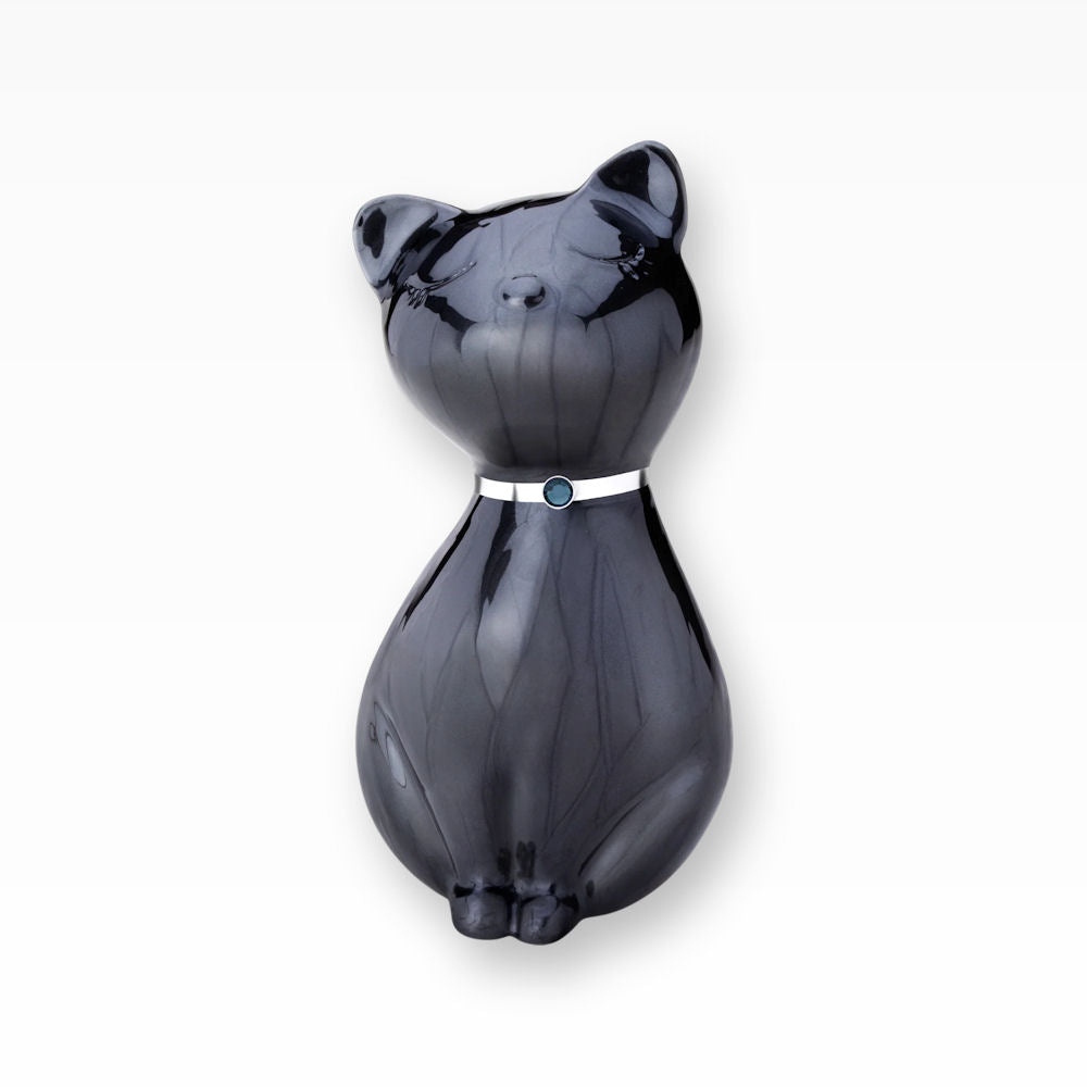 Loveurns Katzenurne Katzenfigur mit Kristall