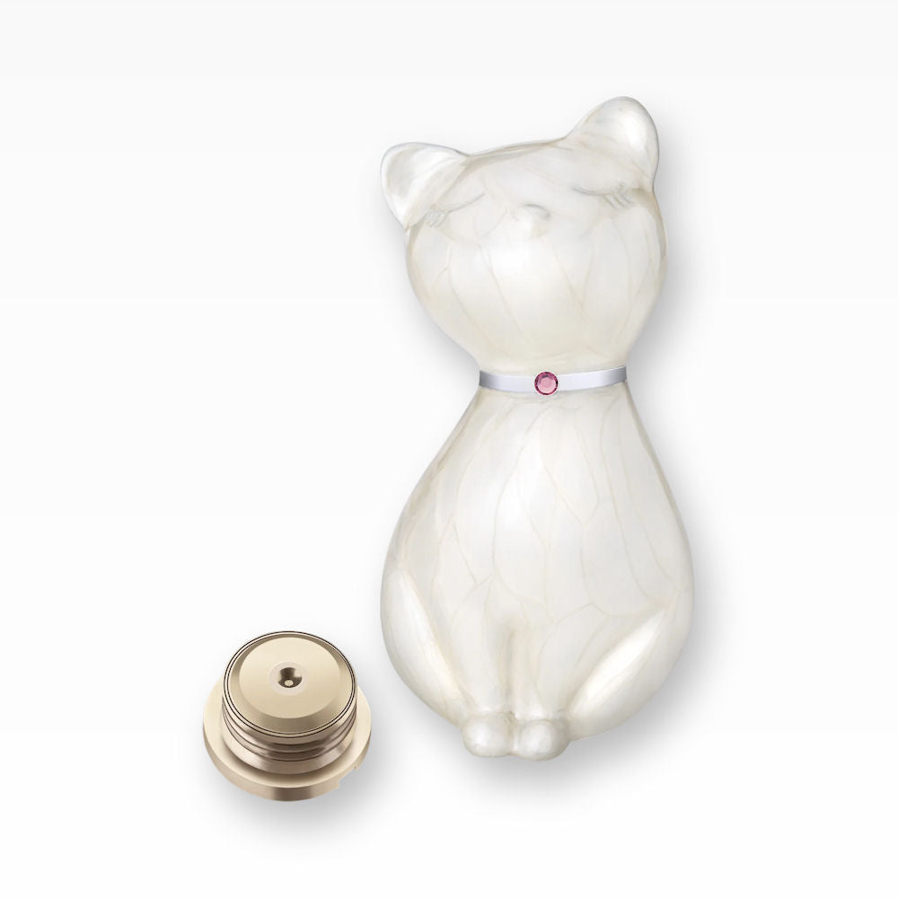 Loveurns Katzenurne Katzenfigur mit Kristall
