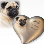 Monello Portraiturne Keramikherz Tierurne bemalt nach Foto