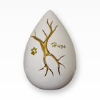 Tierurne Kintsugi Eiform Symbol der Auferstehung