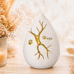 Tierurne Kintsugi Eiform Symbol der Auferstehung